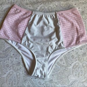 AA x Cali Sun&fun | White/Pink Swim Bottoms